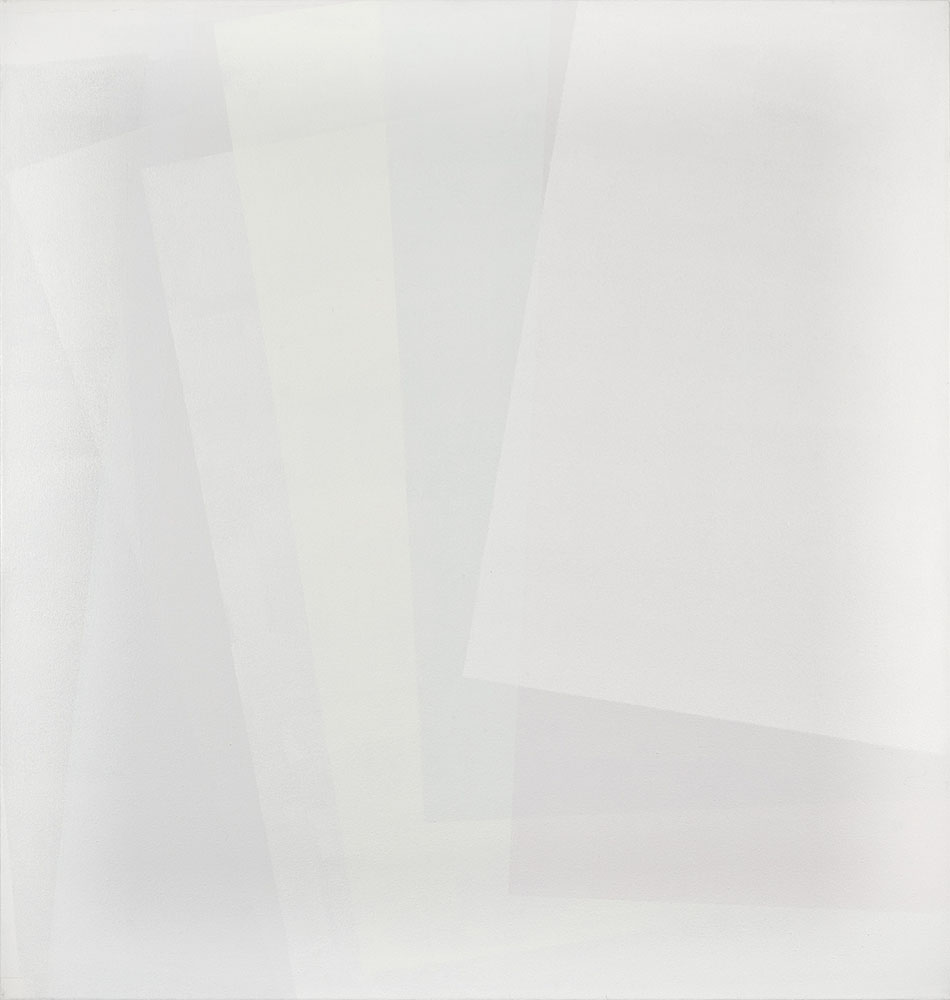 Susanne Lyner, 2017-18_und noch einmal ich weiss, 100 x 95 cm, Acryl auf Baumwolle