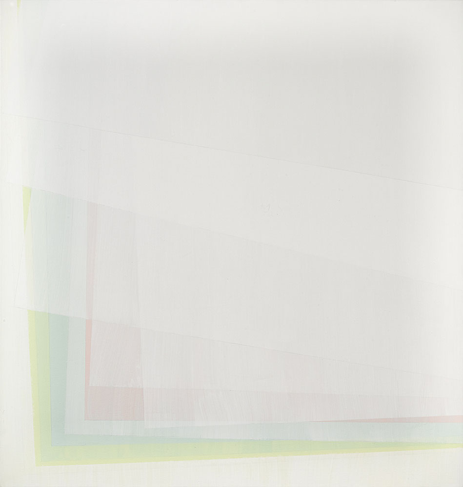 Susanne Lyner, 2017-24_glaesvaer, 100 x 95 cm, Acryl auf Baumwolle
