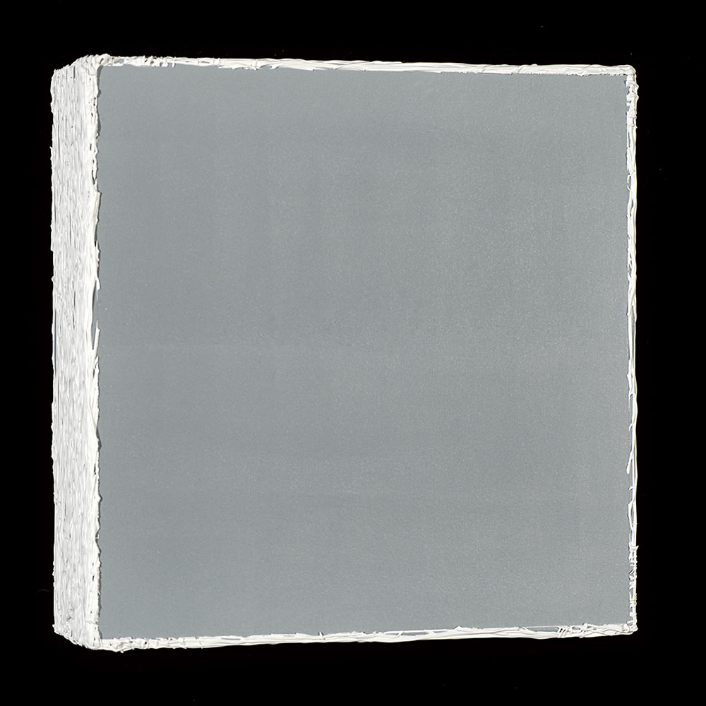 Susanne Lyner, 2017-30_Reihe-Sansparoles, 20 x 20 x 6 cm, Acryl auf Baumwolle