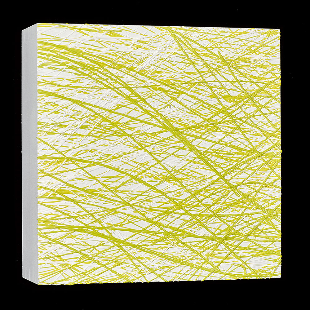 Susanne Lyner, 2017-32_Reihe-Sansparoles, 20 x 20 x 6 cm, Acryl auf Baumwolle