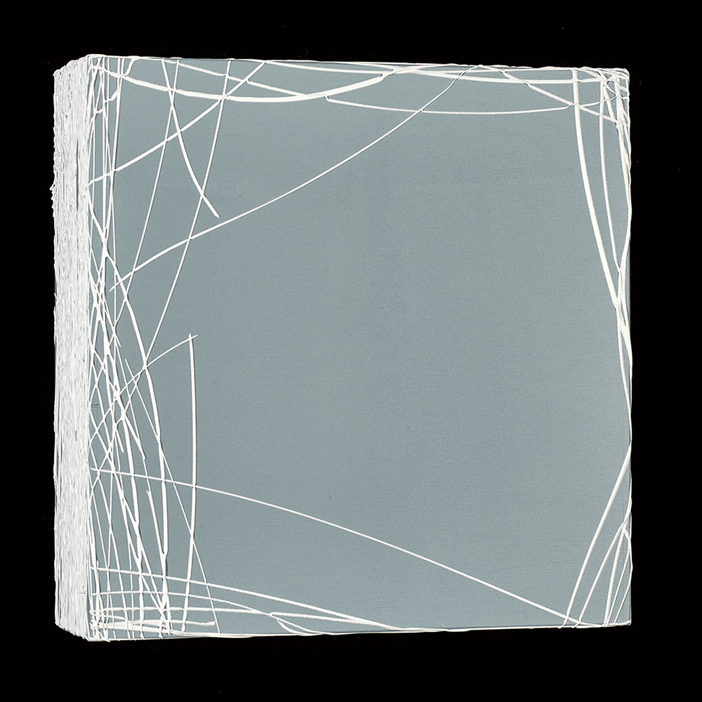 Susanne Lyner, 2017-33_Reihe-Sansparoles, 20 x 20 x 6 cm, Acryl auf Baumwolle