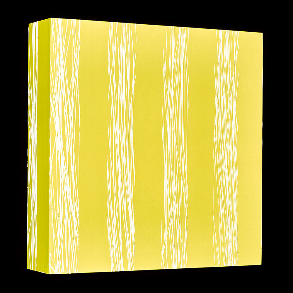 Susanne Lyner, 2017-34_Reihe-Sansparoles, 40 x 40 x 9 cm, Acryl auf Baumwolle