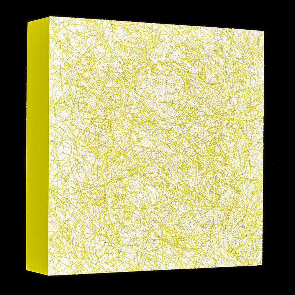 Susanne Lyner, 2017-36_Reihe-Sansparoles, 40 x 40 x 9 cm, Acryl auf Baumwolle