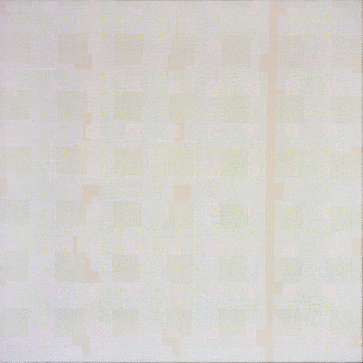 Susanne Lyner, 2019_03v70_winterbluesch, Acryl auf Baumwolle, 40 x 40 cm