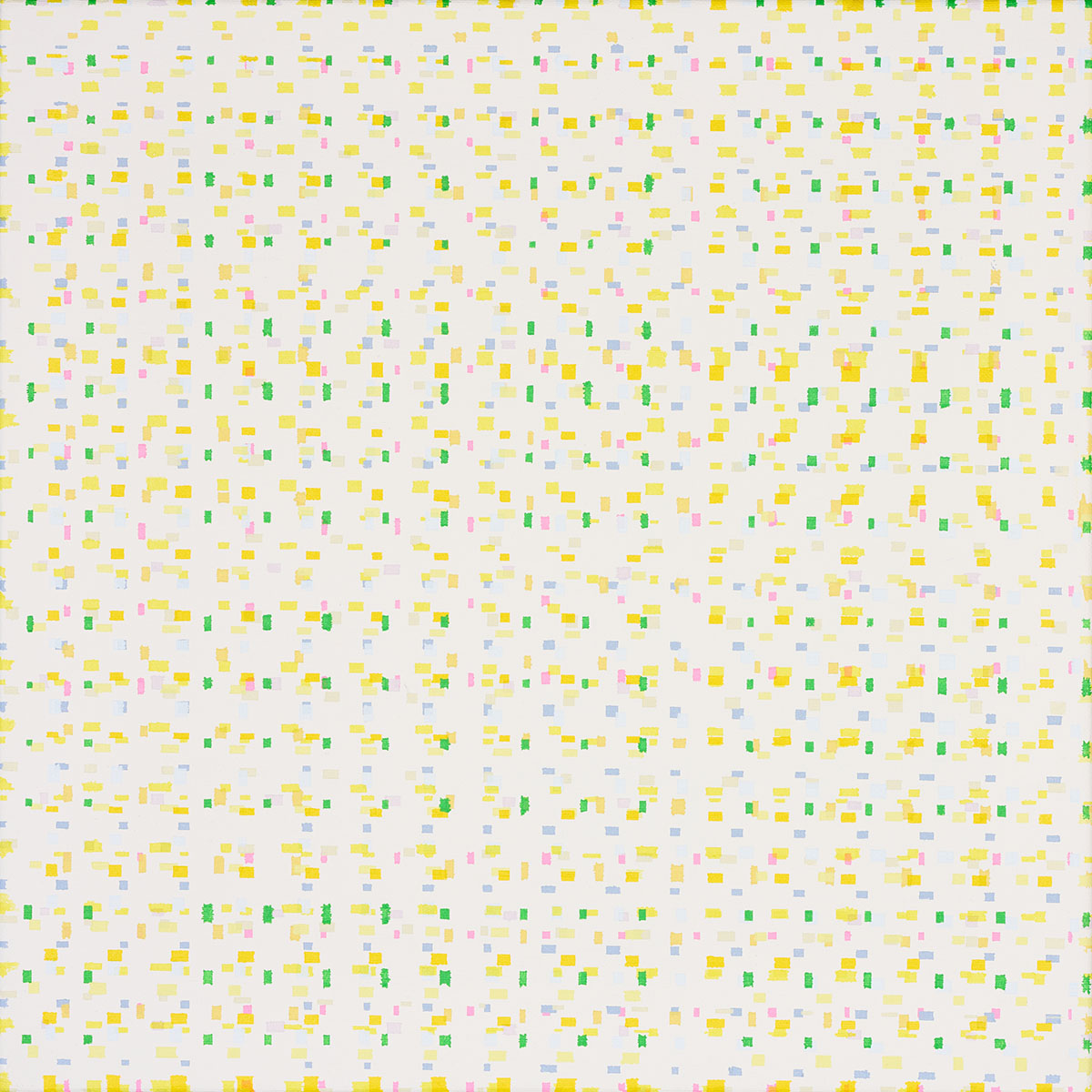 Susanne Lyner, 2019_13v70_winterbluesch, Acryl auf Baumwolle, 40 x 40 cm
