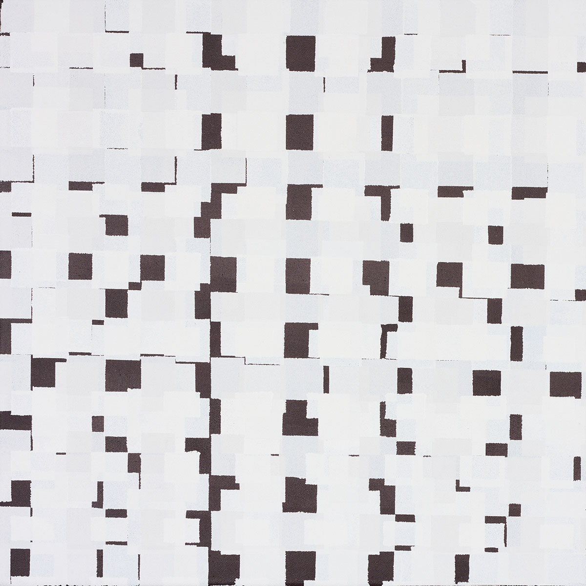 Susanne Lyner, 2019_16v70_winterbluesch, Acryl auf Baumwolle, 40 x 40 cm
