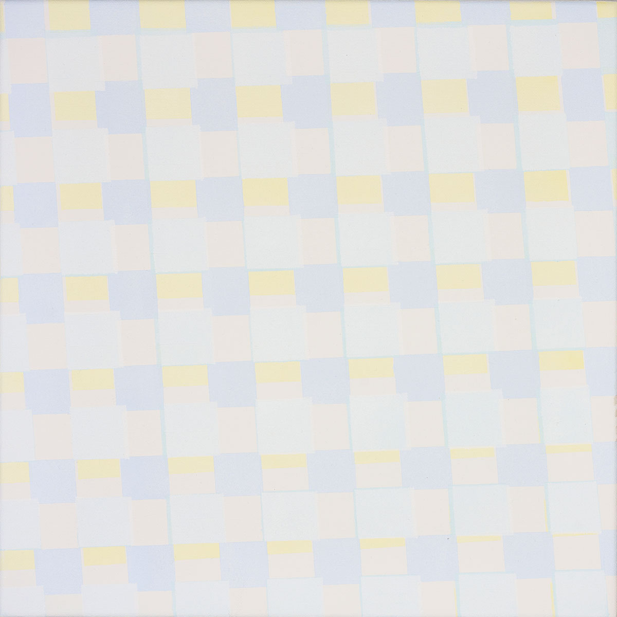 Susanne Lyner, 2019_21v70_winterbluesch, Acryl auf Baumwolle, 40 x 40 cm