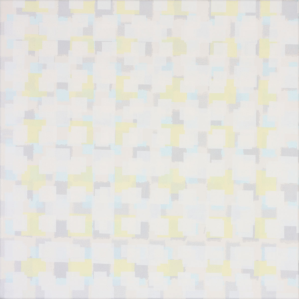 Susanne Lyner, 2019_31v70_winterbluesch, Acryl auf Baumwolle, 40 x 40 cm