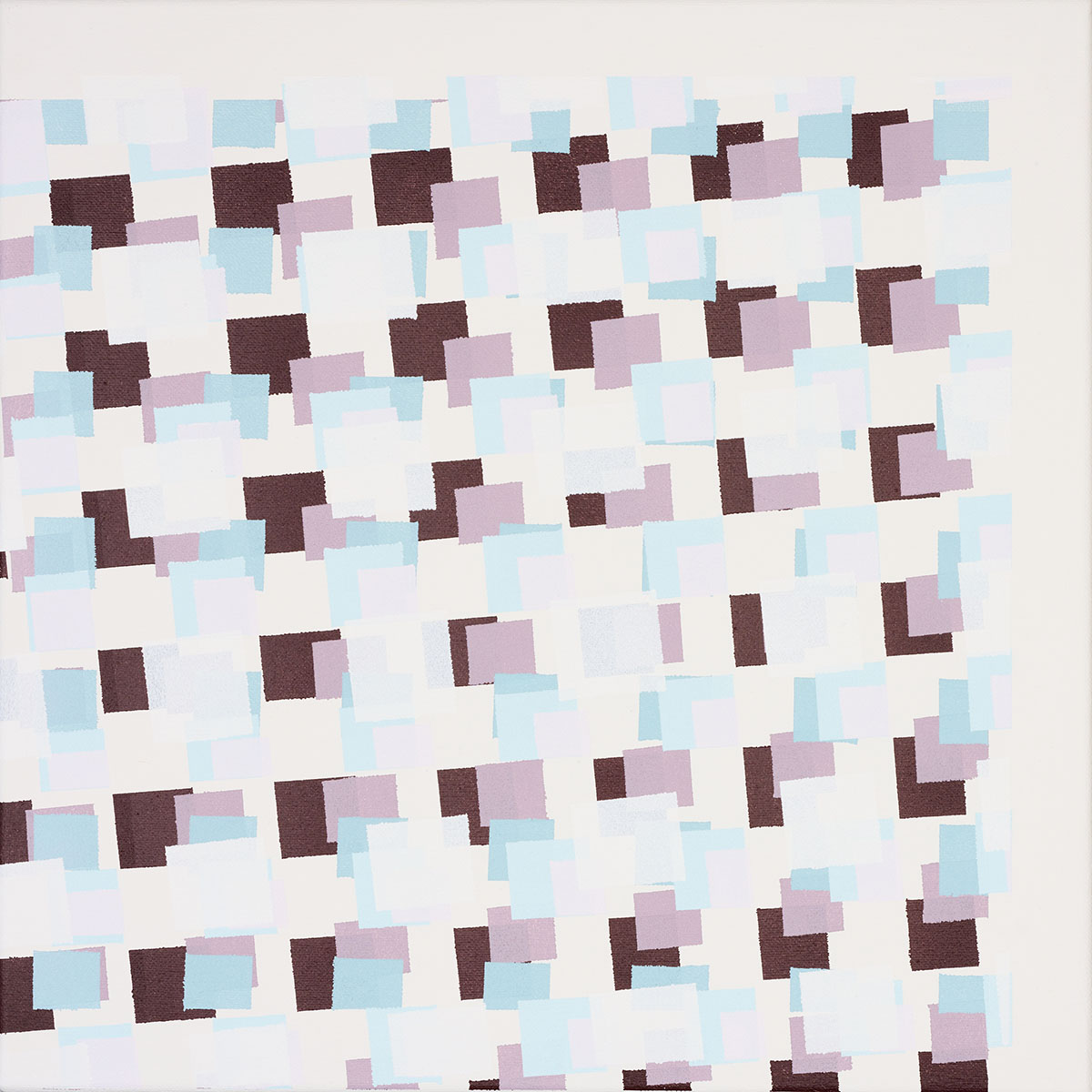 Susanne Lyner, 2019_33v70_winterbluesch, Acryl auf Baumwolle, 40 x 40 cm