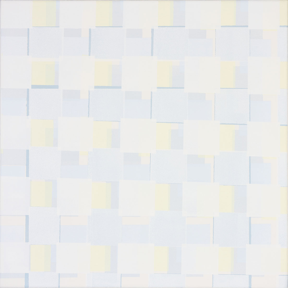 Susanne Lyner, 2019_35v70_winterbluesch, Acryl auf Baumwolle, 40 x 40 cm
