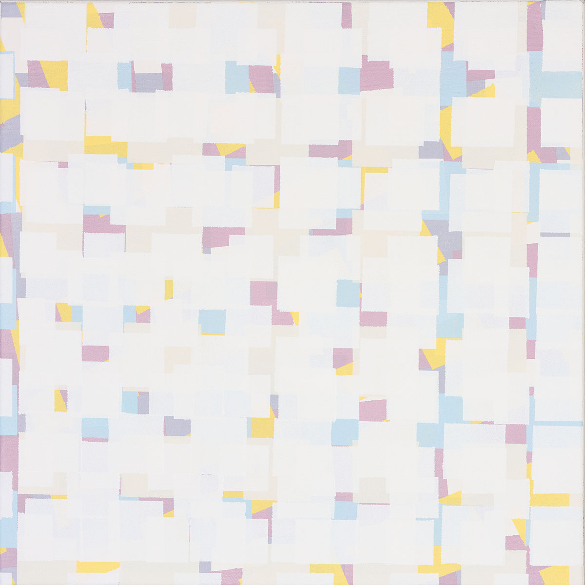 Susanne Lyner, 2019_39v70_winterbluesch, Acryl auf Baumwolle, 40 x 40 cm
