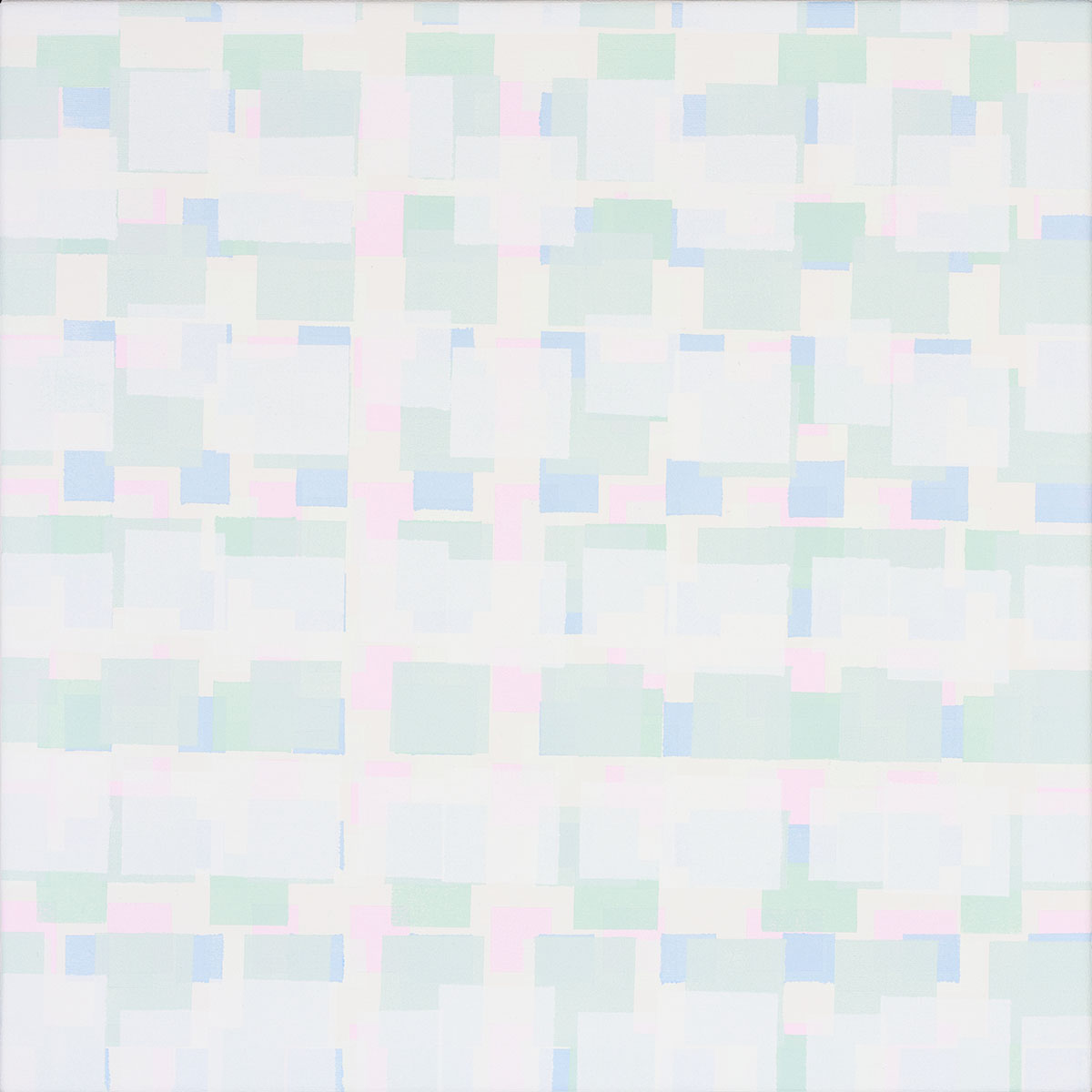 Susanne Lyner, 2019_41v70_winterbluesch, Acryl auf Baumwolle, 40 x 40 cm