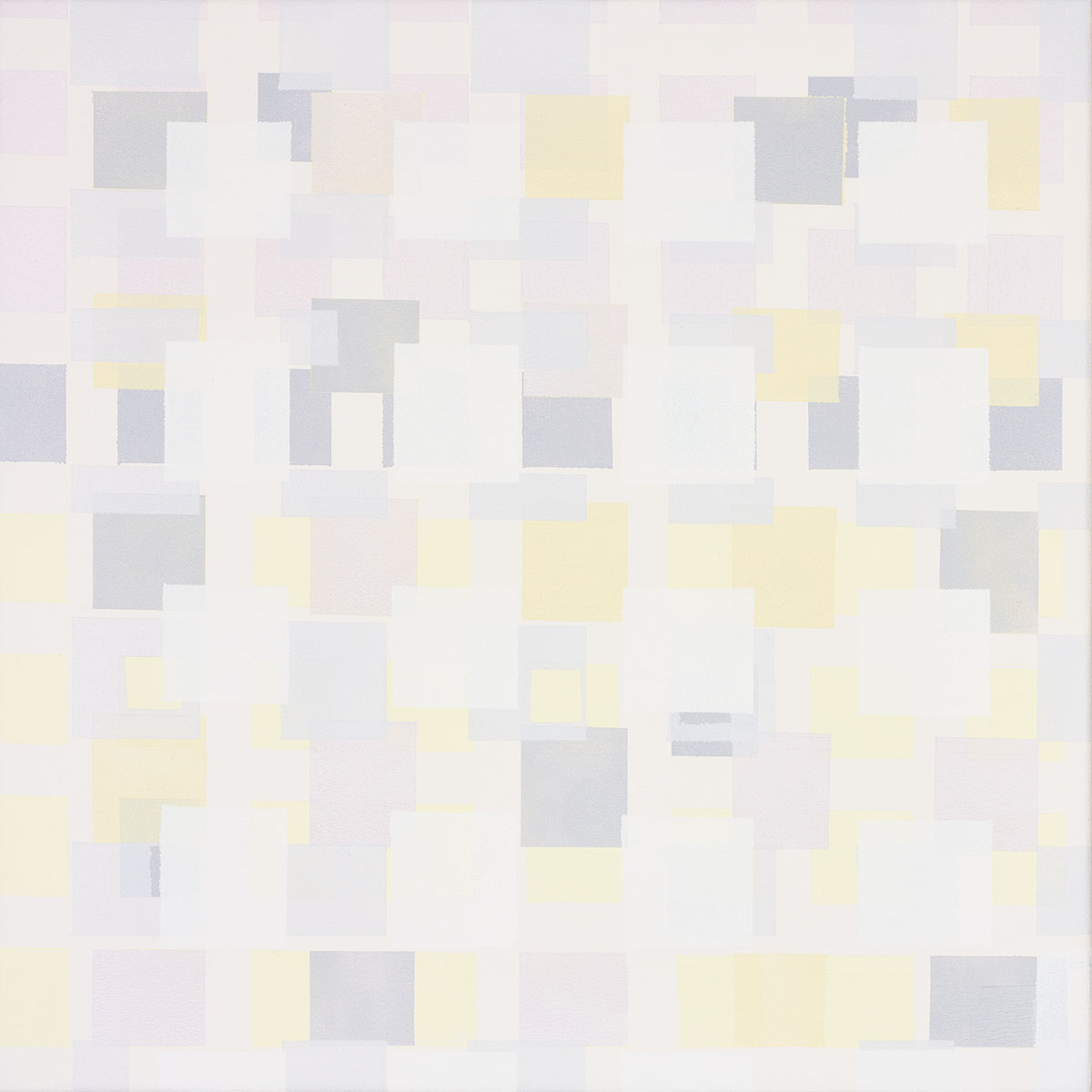 Susanne Lyner, 2019_38v70_winterbluesch, Acryl auf Baumwolle, 40 x 40 cm