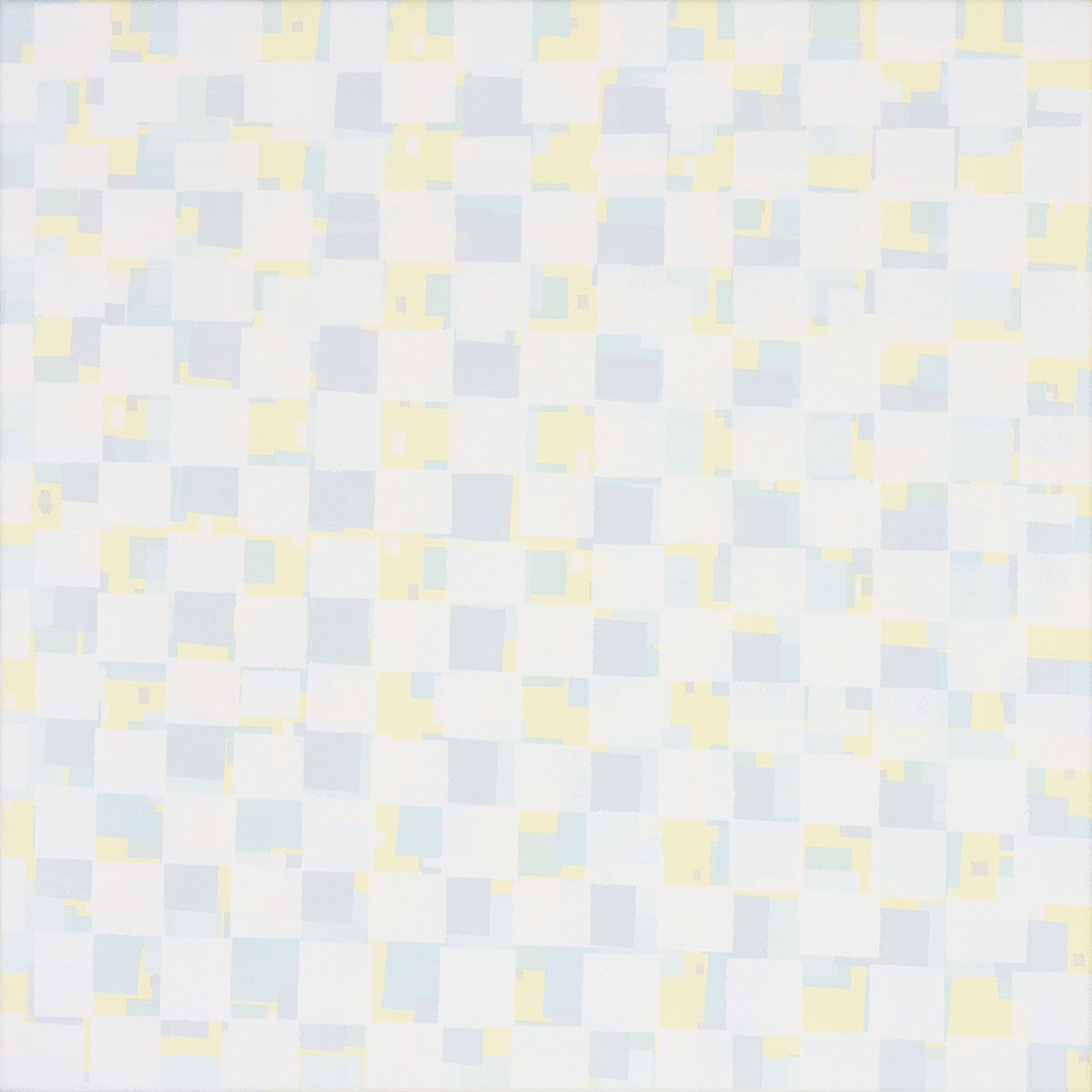 Susanne Lyner, 2019_40v70_winterbluesch, Acryl auf Baumwolle, 40 x 40 cm