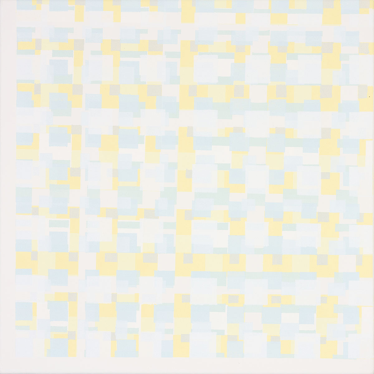Susanne Lyner, 2019_51v70_winterbluesch, Acryl auf Baumwolle, 40 x 40 cm
