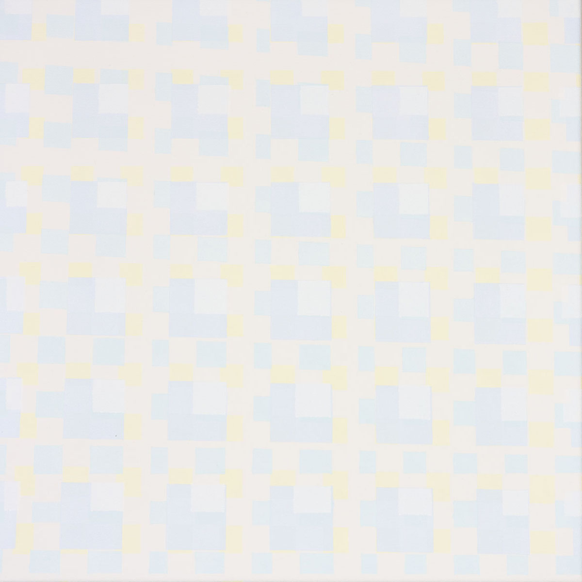 Susanne Lyner, 2019_55v70_winterbluesch, Acryl auf Baumwolle, 40 x 40 cm