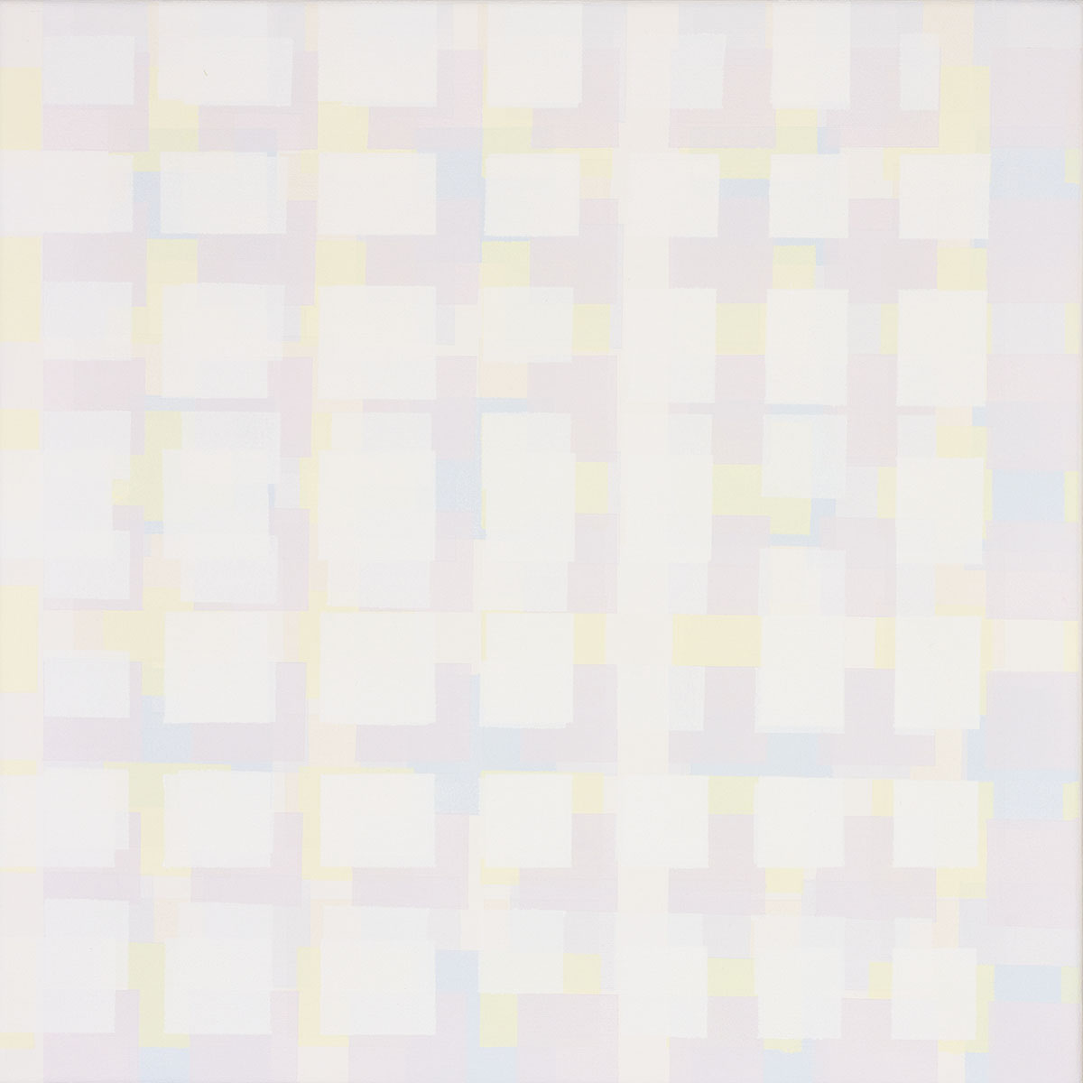 Susanne Lyner, 2019_58v70_winterbluesch, Acryl auf Baumwolle, 40 x 40 cm