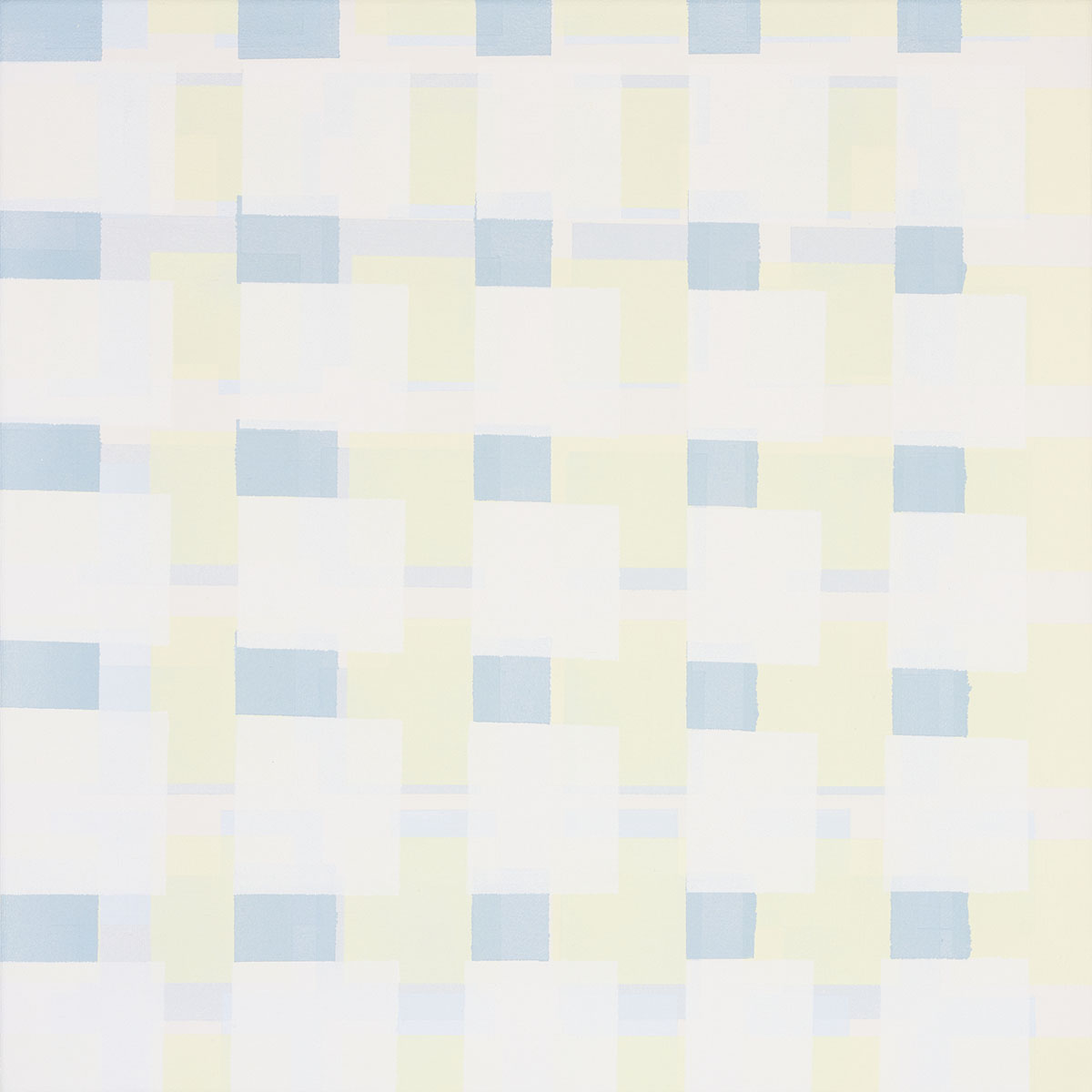 Susanne Lyner, 2019_60v70_winterbluesch, Acryl auf Baumwolle, 40 x 40 cm