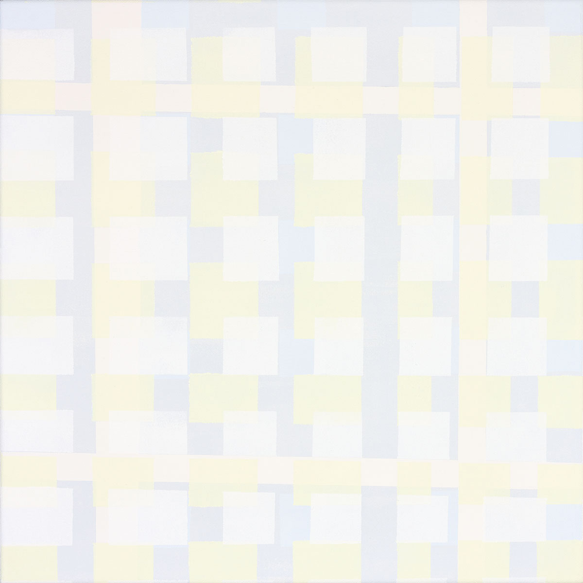 Susanne Lyner, 2019_64v70_winterbluesch, Acryl auf Baumwolle, 40 x 40 cm