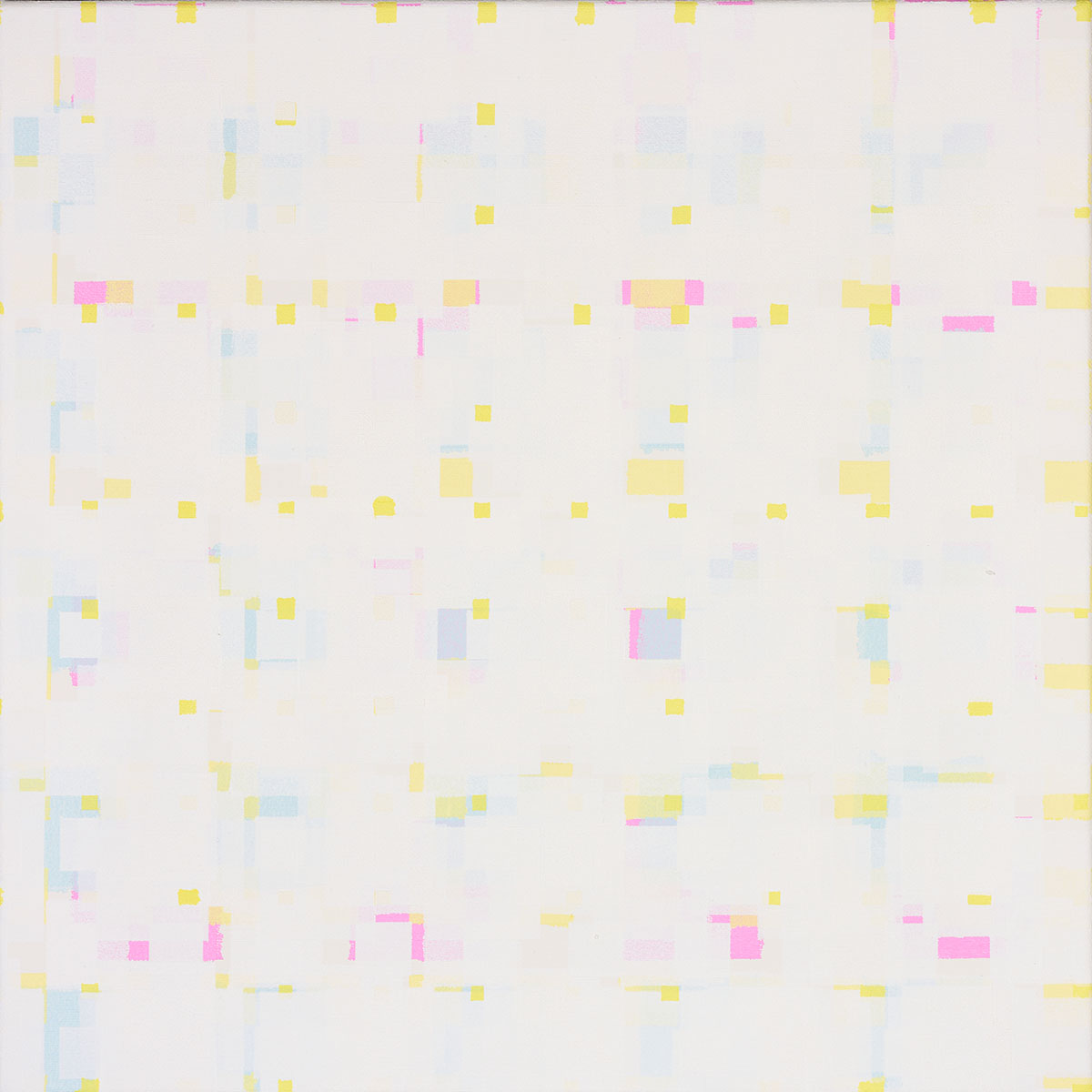 Susanne Lyner, 2019_65v70_winterbluesch, Acryl auf Baumwolle, 40 x 40 cm