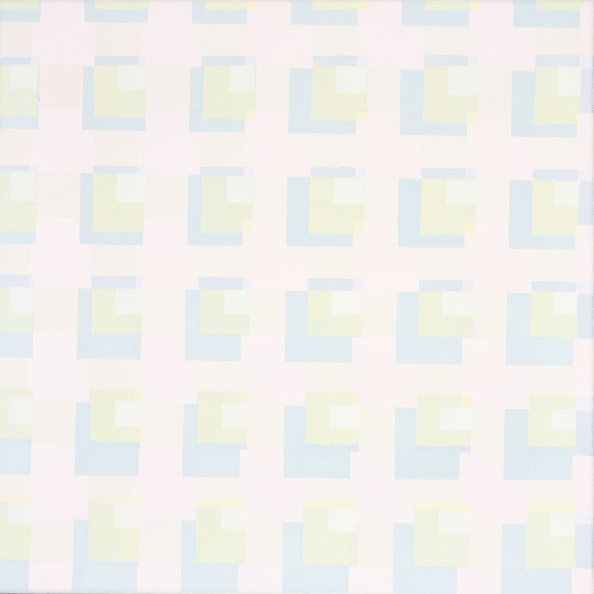 Susanne Lyner, 2019_69v70_winterbluesch, Acryl auf Baumwolle, 40 x 40 cm