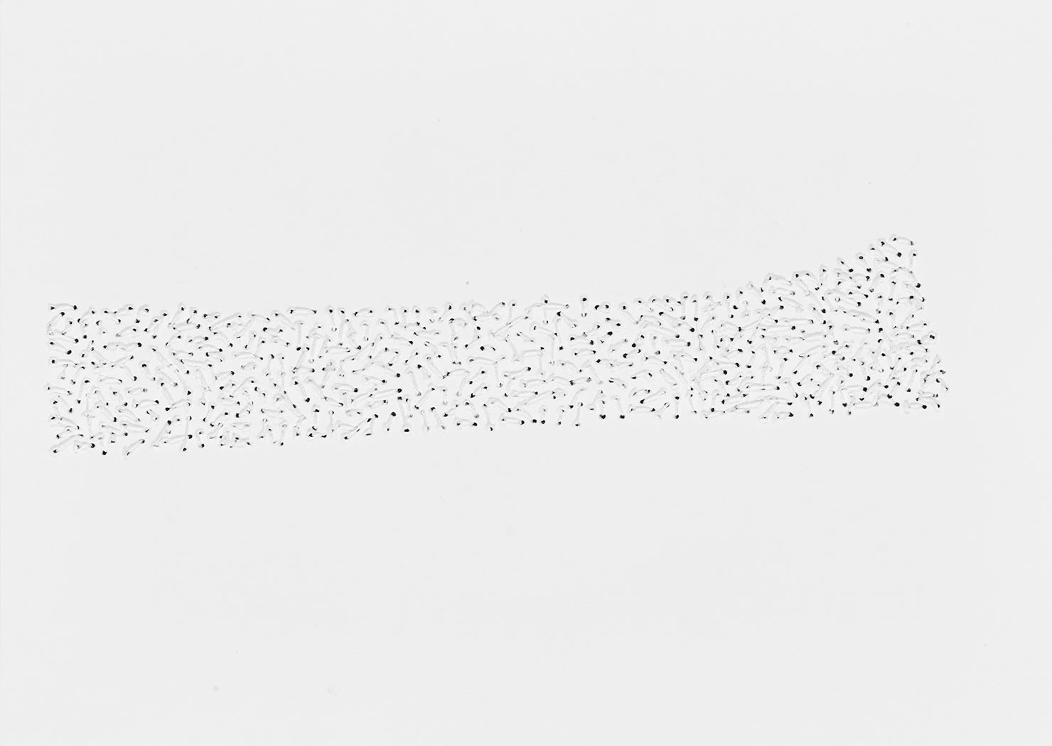 Susanne Lyner, 2020-21_Nr.28_14,8x10,5_umgarntes, Garn auf Karton, je 10,5 x 14,8 cm