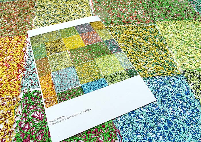 Ausstellungsvorbeitungen für  die Ausstellung es werde farbe in der galerie hoffmann in friedberg-ossenheim